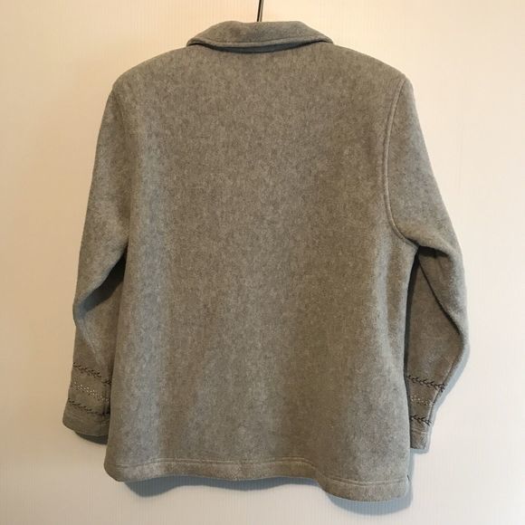 ALFRED DUNNER Women's size PM Jacket  Button Front Fleece Sweater Pockets Warm - Picture 2 of 7